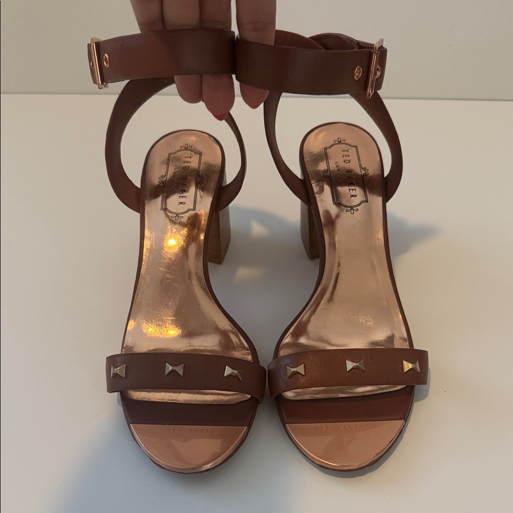 Ted Baker London Brown Studded Sandals